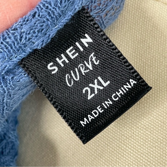 SHEIN Curve EZwear Lettuce Edge Button Front Waffle Knit Top- Size 2XL - Picture 5 of 5